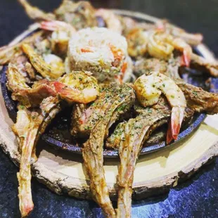 Lamb Chops W/ crab fried rice