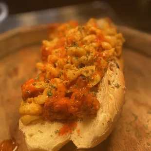 Buffalo Shrimp Mac &amp; cheese Po'Boy
