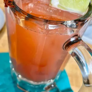 Blood Orange Margo with Tajin rim