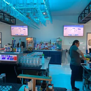 Bar with cold drinks