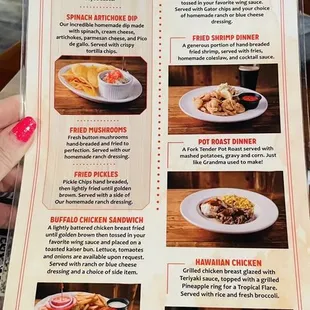 a menu for two for $ 50