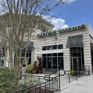 the front of the building