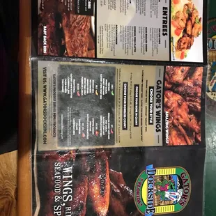 Adult menu