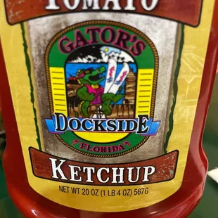 Ketchup on the table