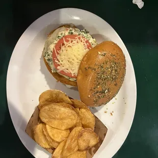 Turkey burger gator chips