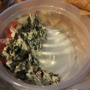 This is the spinach dip... like clay.