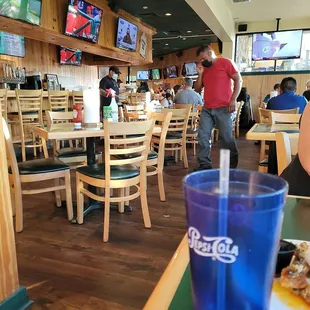 people eating and drinking