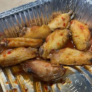 These are supposed to be Grilled Habanero Wings. They are not even fully cooked and certainly not Grilled.