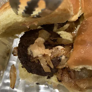 a close up of a sandwich