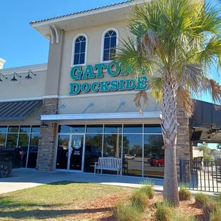 the front of the building