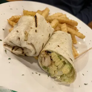 Avocado grilled chicken wrap
