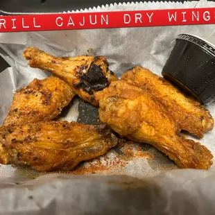 a basket of chicken wings
