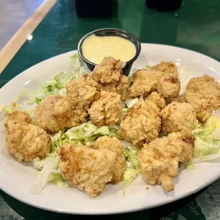a plate of fried shrimp