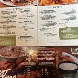 Sandwiches and entrees