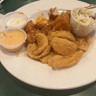 chicken wings and fried chicken, food
