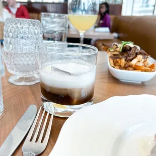 Chai White Russian  Brisket Poutine