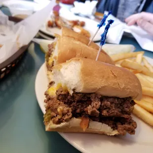 Beef hoagie was pretty good I got a side of au jus to dip.