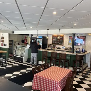 Dining area and service counter