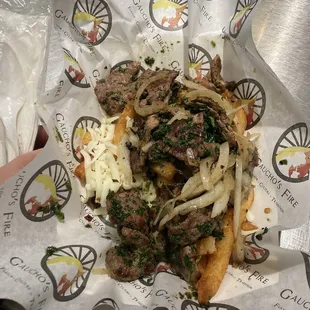 Grilled Beef Chimichurri Fries