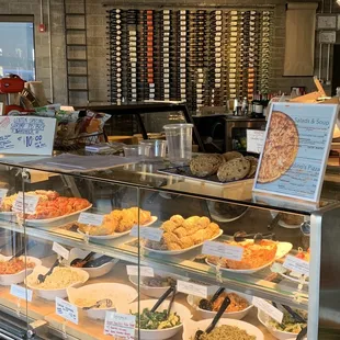 The deli has a wide range of prepared foods.
