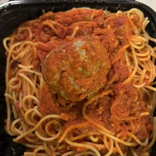 Bolognese and meatball ... huge portion!
