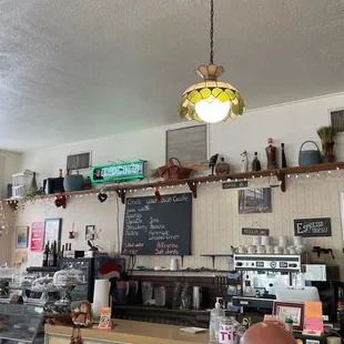 a view of the counter area