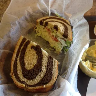 Chicken salad on rye