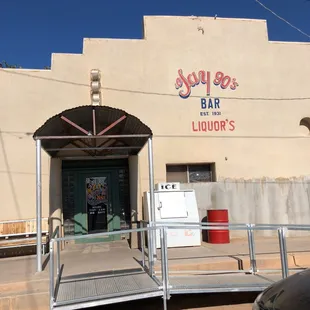 the entrance to the building