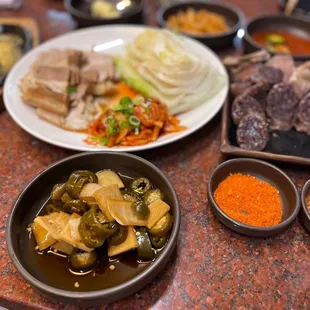 Banchan, Medium Bossam, Blood Sausage