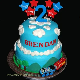 a thomas the train birthday cake