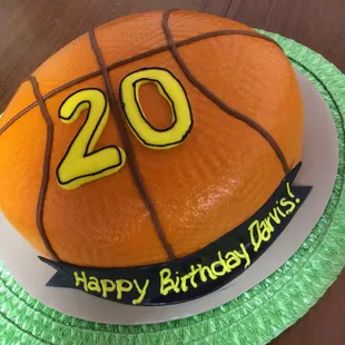 a basketball themed birthday cake