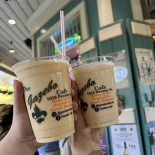 Left: Peach Right: Pina colada