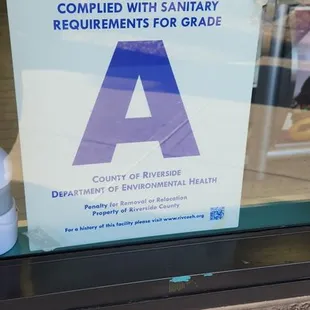 A rated by health department