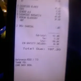 We were over charged (the bartender added a double shot that we did not receive)