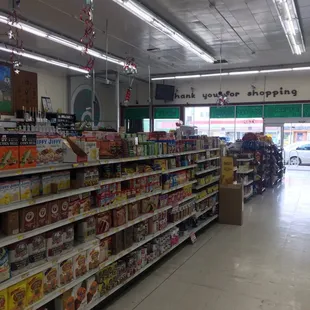 Well stocked shelves