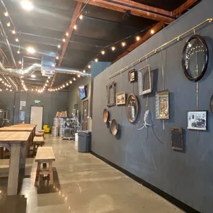 the interior of the brewery