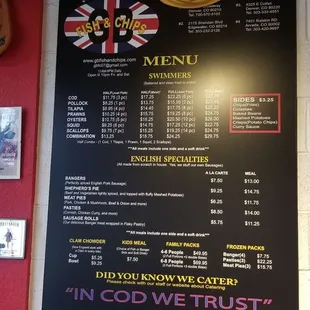 Food menu