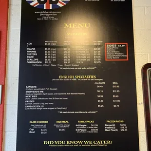 Food menu