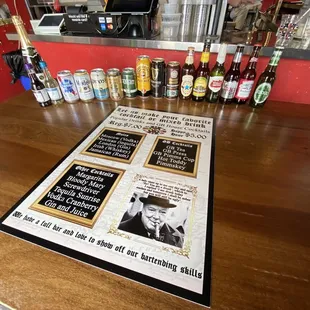 They also have mixed drinks.