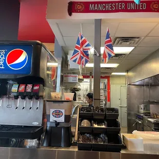 the inside of a restaurant