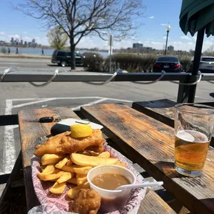 Fish and chips with a view