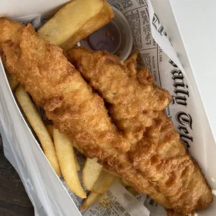 fish and chips, fish, food, seafood