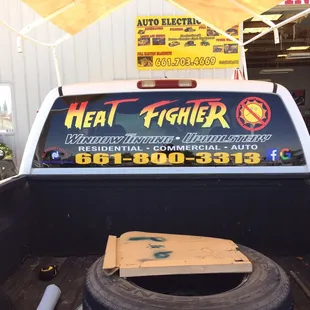 Custom decals for vehicle's back window