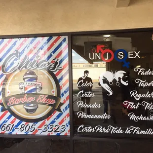 Perforated and vinyl cut window decals