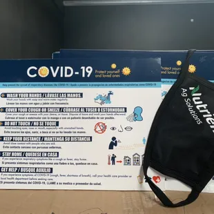 Se have custom COVID safety guidelines signs and face mask. Give us a call!