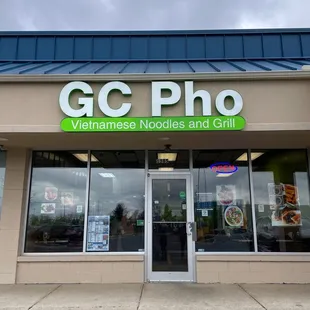 the front of a restaurant