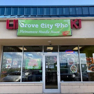 the front of a restaurant