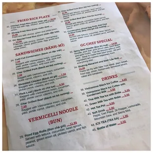 menu, chicken wings and fried chicken