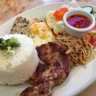 Char-Grilled Pork Rice Plate