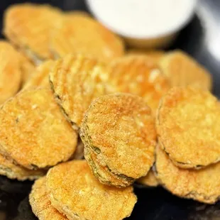 Homemade fried pickles